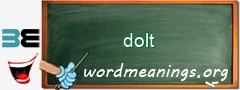 WordMeaning blackboard for dolt